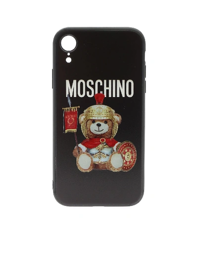 Shop Moschino Roman Teddy Bear Cover In Black