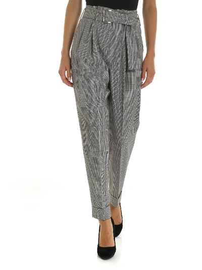 Shop Michael Kors Tartan Trousers In Shades Of Gray In Grey