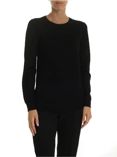 Shop Michael Kors Merino Wool Pullover In Black