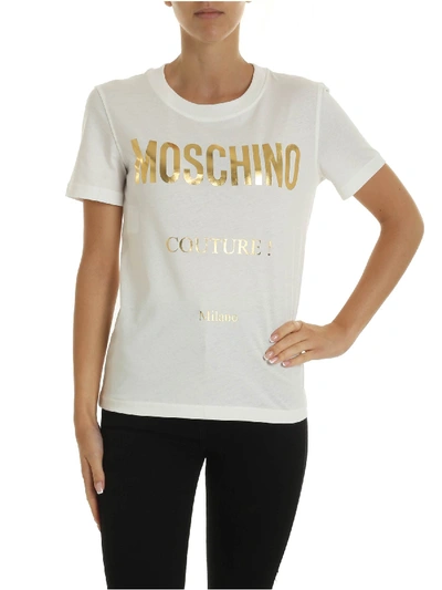 Shop Moschino Couture T-shirt In White