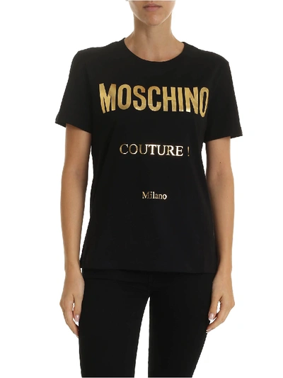 Shop Moschino Couture T-shirt In Black