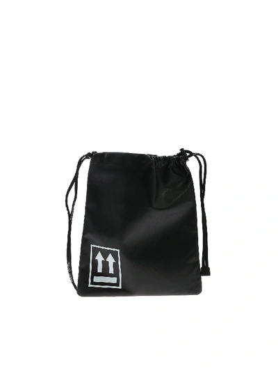 Shop Off-white Small Bag In Black With White Print