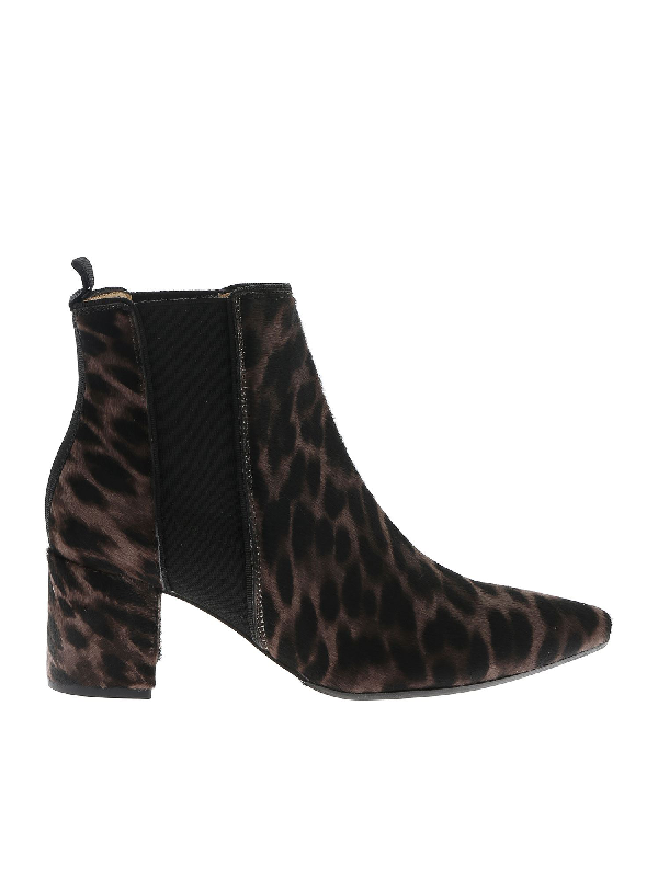 black and animal print boots
