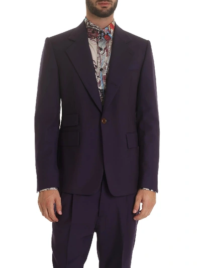 Shop Vivienne Westwood Purple Wool Jacket