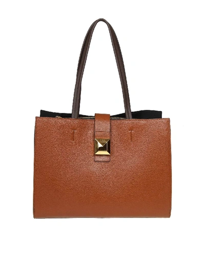 Shop Furla Leather Shopping Idea M In Light Brown