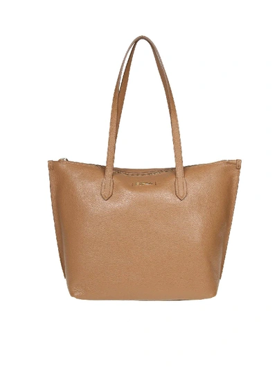 Shop Furla Luce M Shopping Bag In Caramello Color In Beige