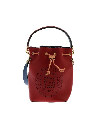Shop Fendi Mon Tresor Small Bucket Bag In Red