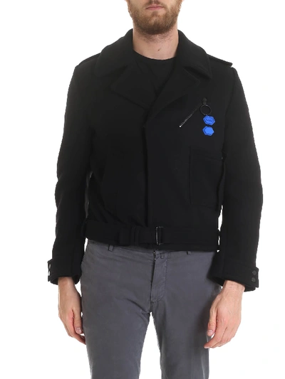 Shop Off-white Arrow Peacoat Jacket In Black