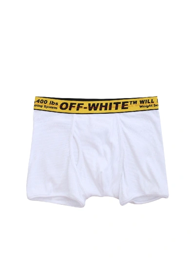 Shop Off-white White Boxer With Branded Band