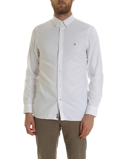 Shop Tommy Hilfiger White Slim Fit Shirt