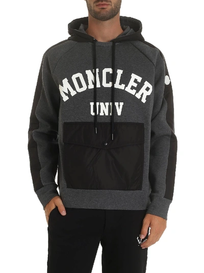 Moncler Univ Sweatshirt In Melange Grey | ModeSens