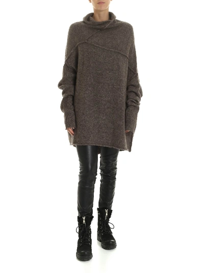 Shop Rundholz Wool And Cashmere Pullover In Walnut Color In Brown