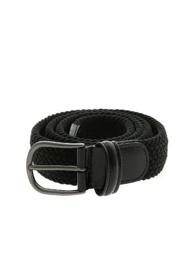 Shop Anderson's Anthracite Braided Belt In Grey