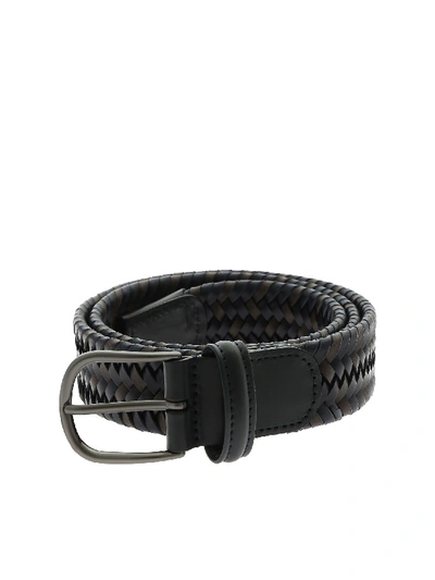 Shop Anderson's Braided Belt In Blue And Brown Color
