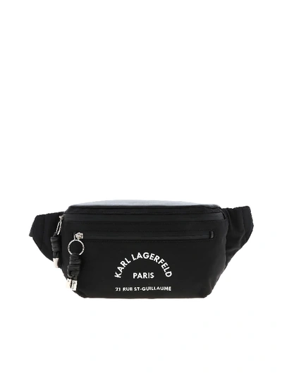 Shop Karl Lagerfeld Rue St Guillaume Belt Bag In Black