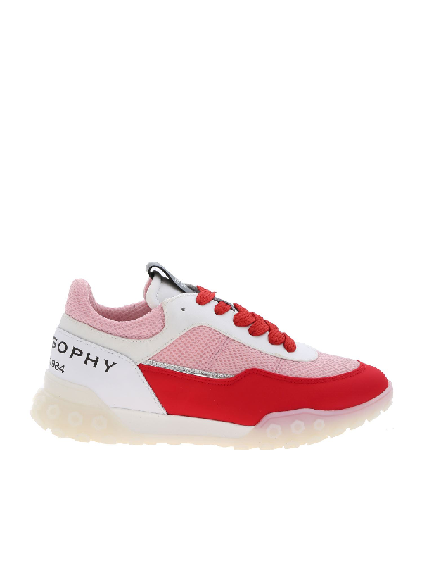 Philosophy Di Lorenzo Serafini Sneakers With Logo And Red Details In White  | ModeSens