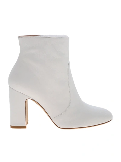 Shop Stuart Weitzman Nell Ankle Boots In White