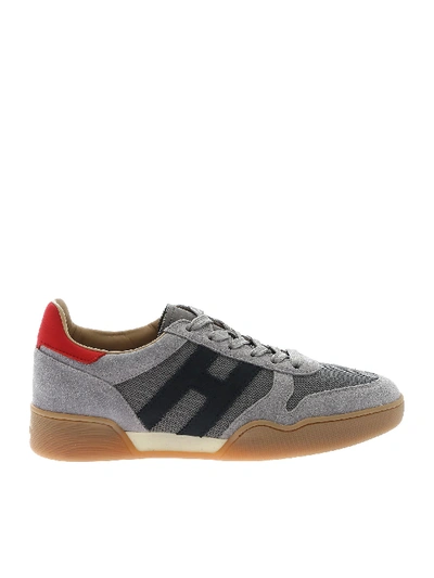 Shop Hogan H357 Sneakers In Grey Color