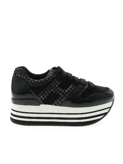 Shop Hogan H283 Maxi 222 Sneakers In Black Color