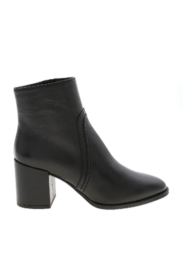 Shop Tod's Black Heeled Ankle Boots