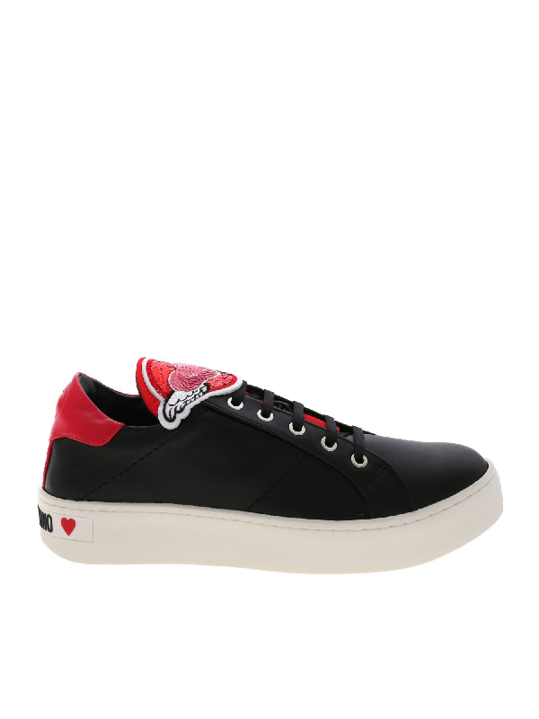 love moschino black sneakers