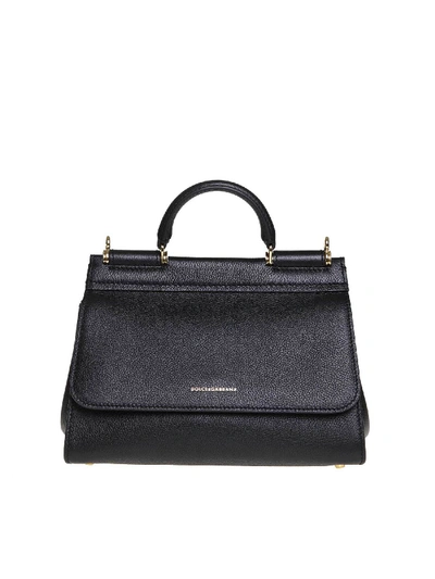 Shop Dolce & Gabbana Sicily Soft Small Bag In Black