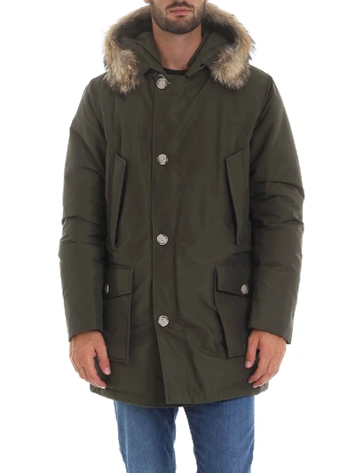 Woolrich Arctic Parka Df Down Jacket In Army Green Color In Brown | ModeSens