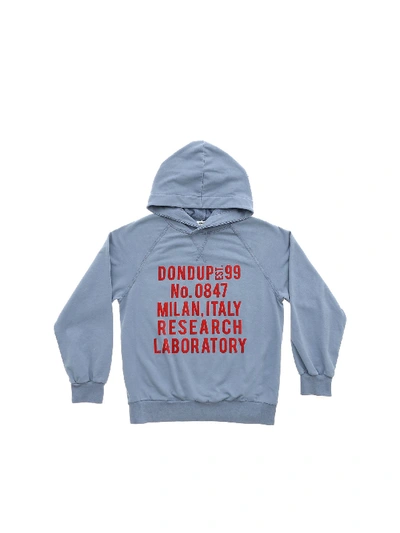 Shop Dondup Flock Print Sweatshirt In Gray In Grey