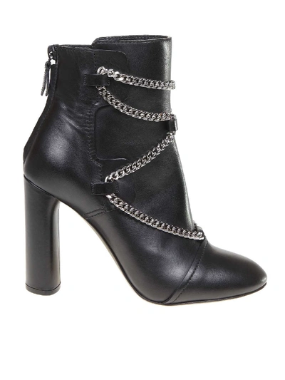 Shop Casadei Zoe Ankle Boots In Black Leather