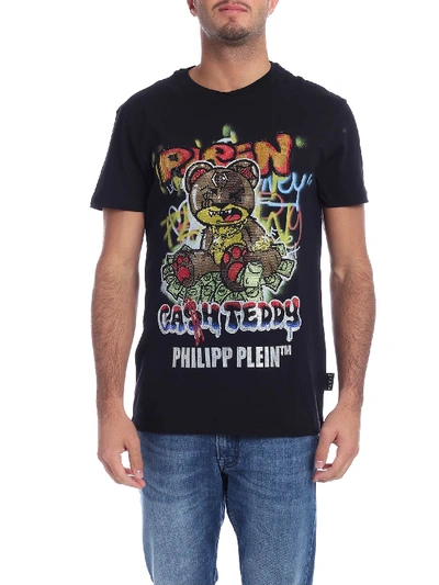 Shop Philipp Plein Cash Teddy Print T-shirt In Black