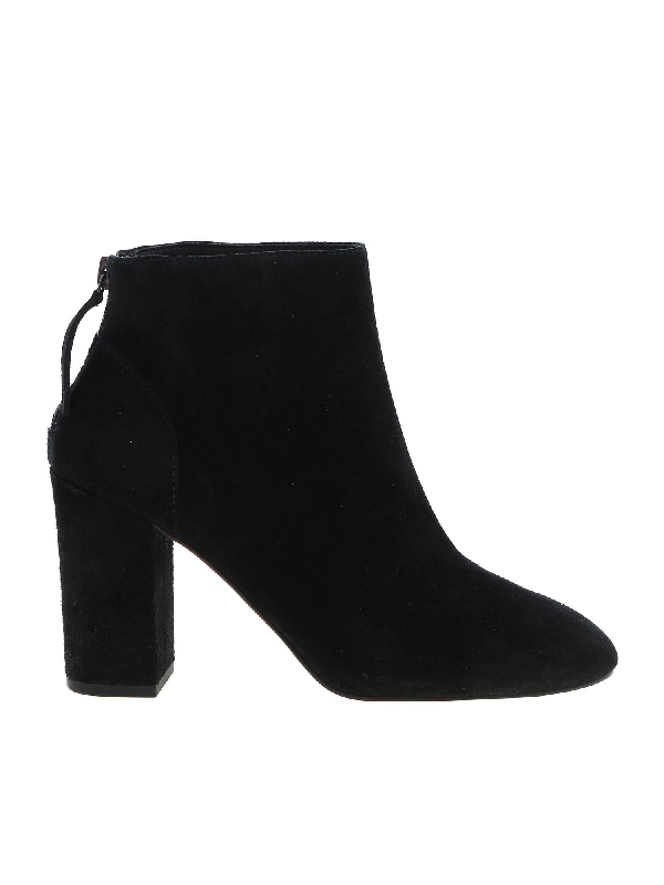 Ash Joy High Heels Ankle Boots In Black Suede | ModeSens