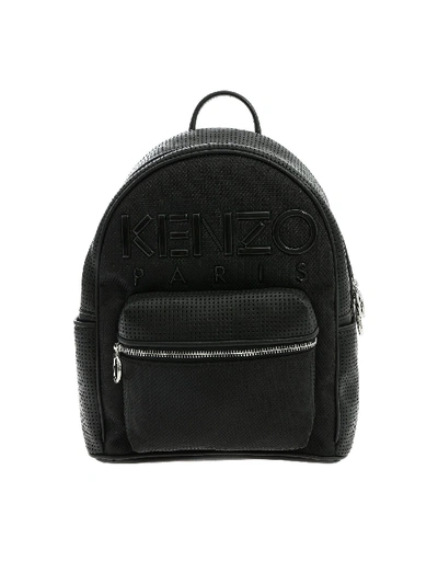 Shop Kenzo Openwork Backpack In Black