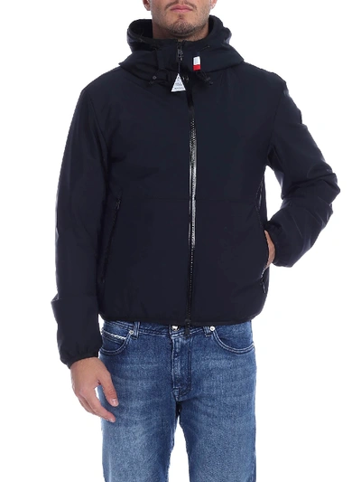 Shop Moncler Duport Hooded Down Jacket In Black