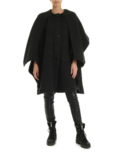 Shop See By Chloé Cape Coat In Green Color In Black
