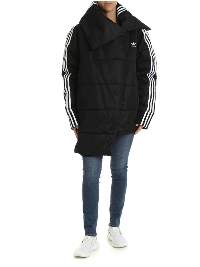 Shop Adidas Originals Tracktop Down Jacket In Black