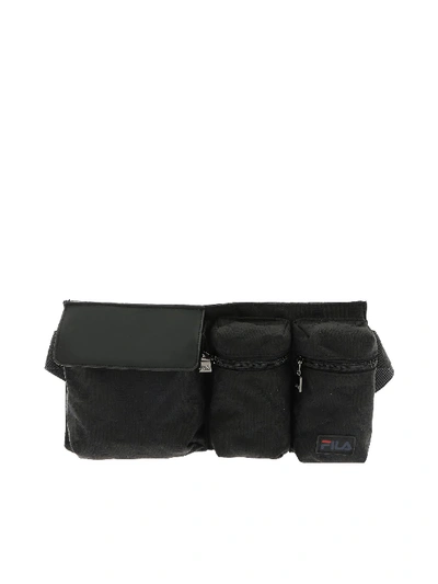 Shop Fila Black Branded Waist Bag