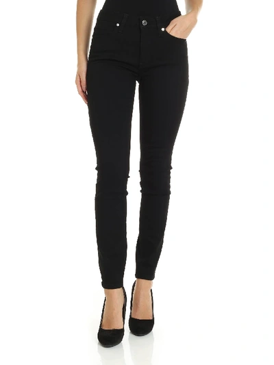 Shop Calvin Klein Black Slim Fit Trousers With Logo