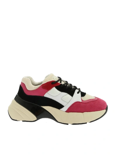 Shop Pinko Rubino Colors Sneakers In Fuchsia, Black And White