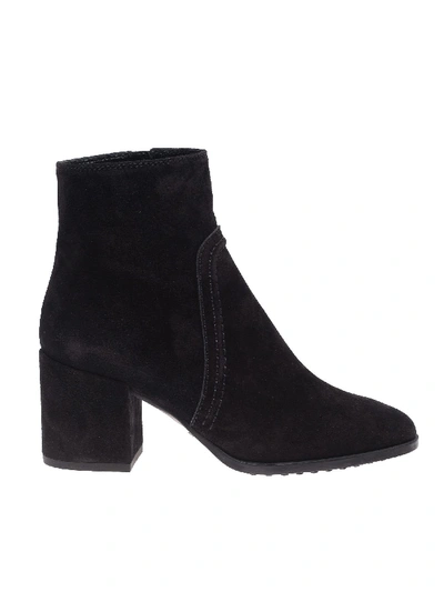 Shop Tod's Boots In Black Suede