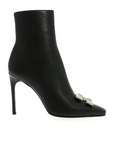 Shop Off-white Arrow Bootie Ankle Boots In Black
