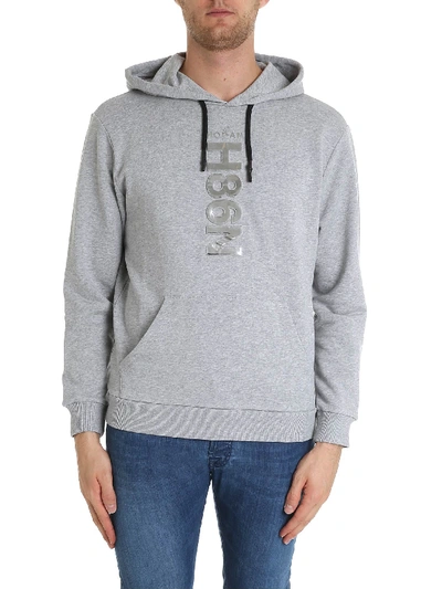 Shop Hogan Grey Sweatshirt With N98h Logo