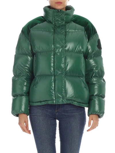 Shop Moncler Chouette Down Jacket In Green