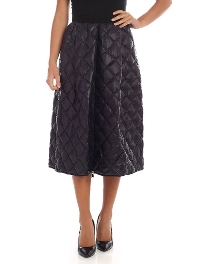 Shop Moncler Black Padded Skirt