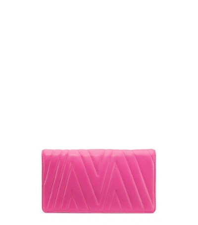 Shop Stuart Weitzman The Emelie Quilted In Peonia Hot Pink Smooth Nappa