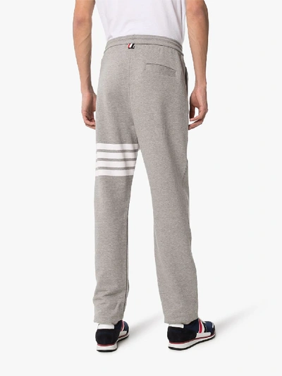 Shop Thom Browne Four Stripe Classic Sweatpants In Grey