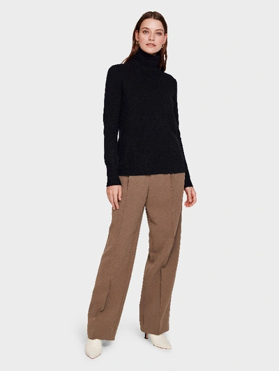 Shop White + Warren Essential Cashmere Turtleneck Sweater In Black