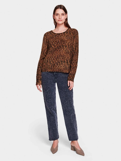 Shop White + Warren Essential Sweatshirt In Leopard