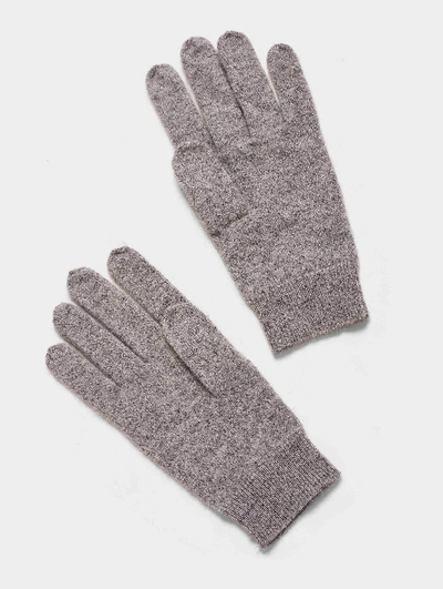 Shop White + Warren Cashmere Gloves In Grey Heather