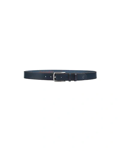 Shop Timberland Leather Belt In Dark Blue