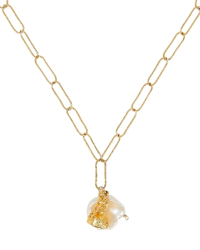 Shop Alighieri Tales Of The Sea Pearl Necklace In Gold